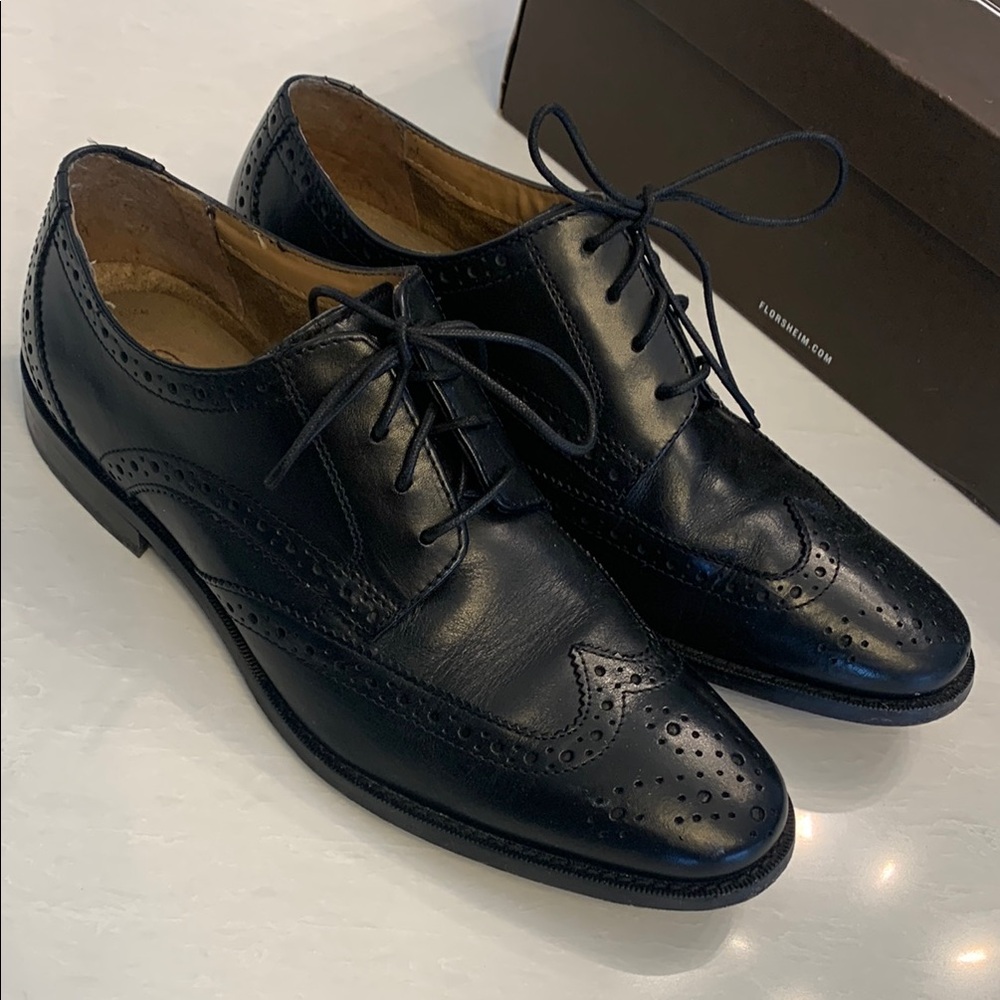 Classic Black Leather Brogues